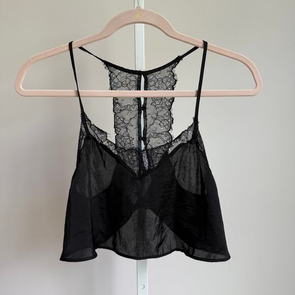 Free People Intimately Lace Cami Top size XS Black - Picture 1 of 7